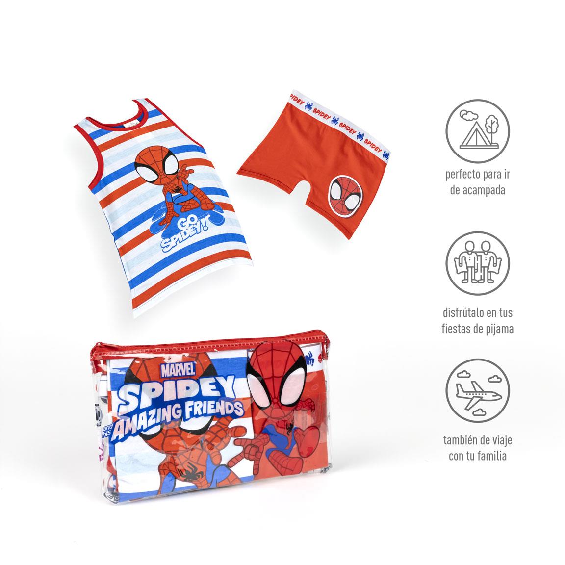 Pijama tirantes single jersey neceser spidey
