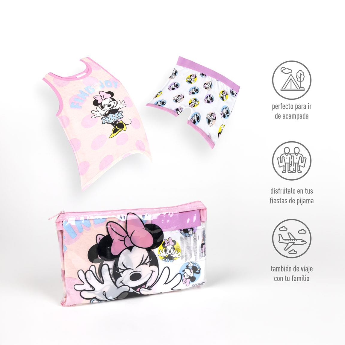 Pijama tirantes single jersey neceser minnie