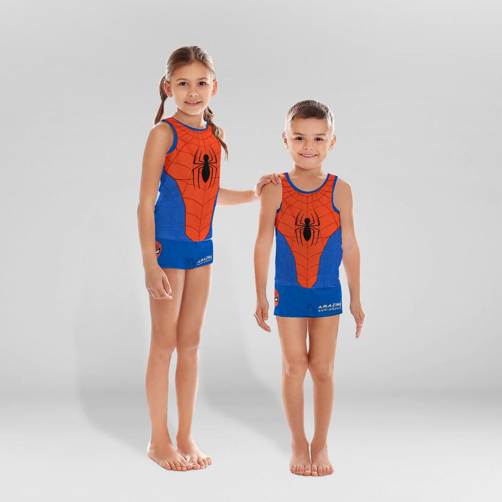 Pijama tirantes single jersey neceser spiderman