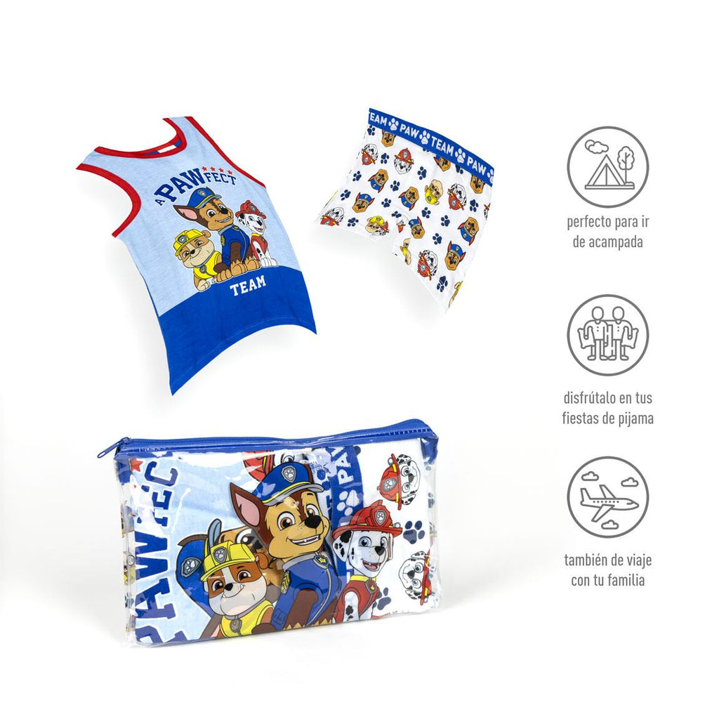 Pijama tirantes single jersey neceser paw patrol