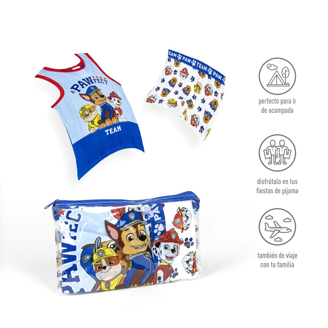 Pijama tirantes single jersey neceser paw patrol