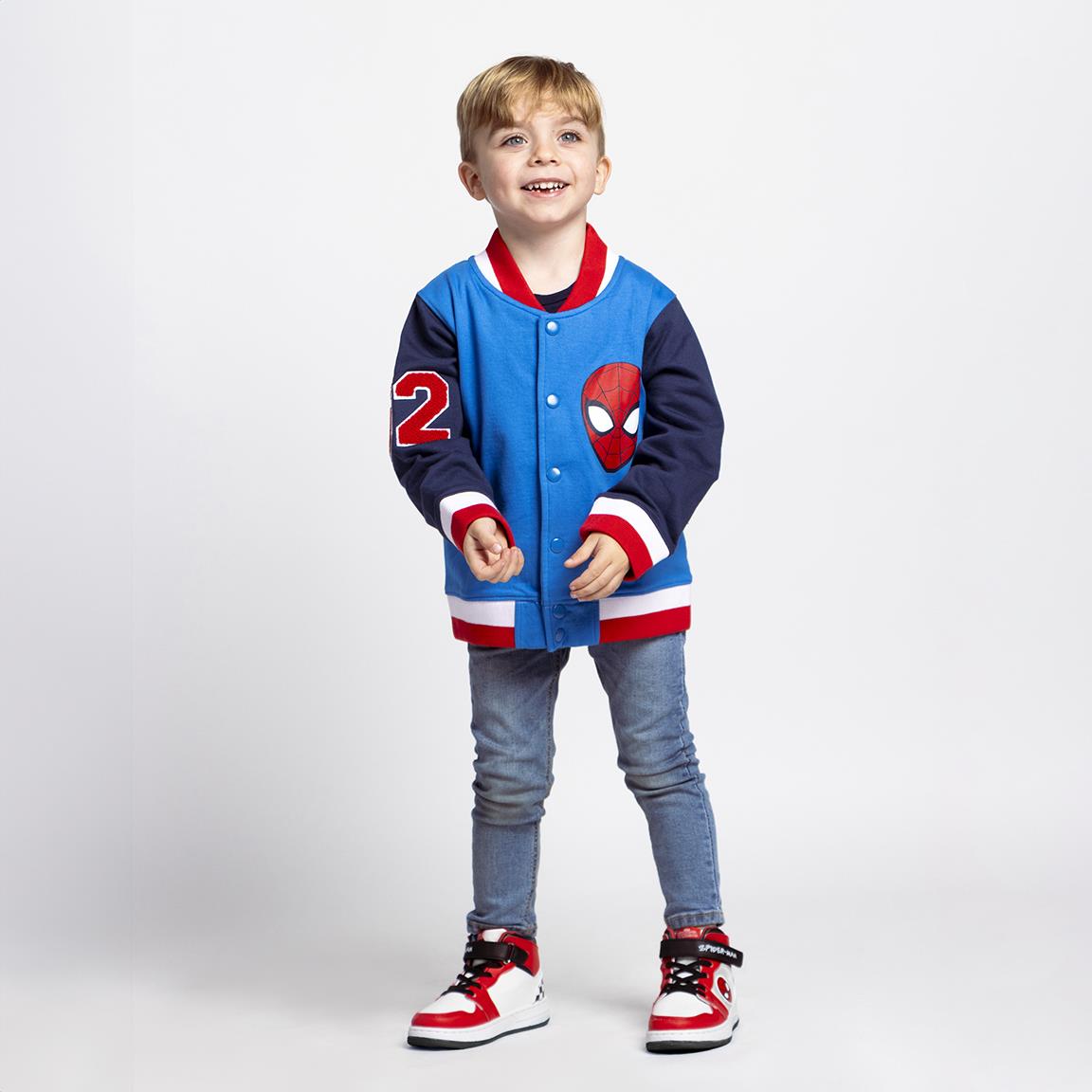 Chaqueta cotton brushed baseball spiderman