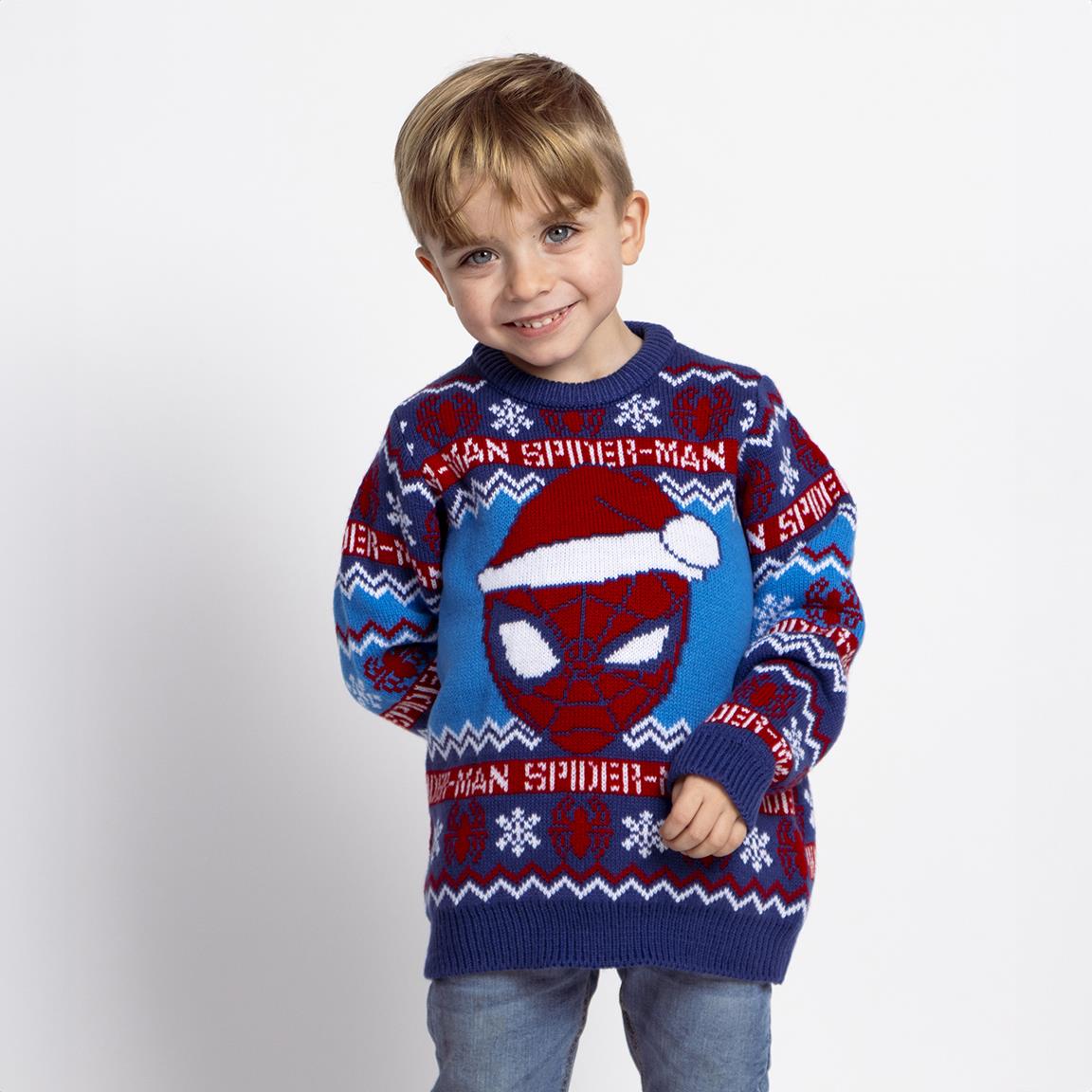 Jersey punto navideño spiderman