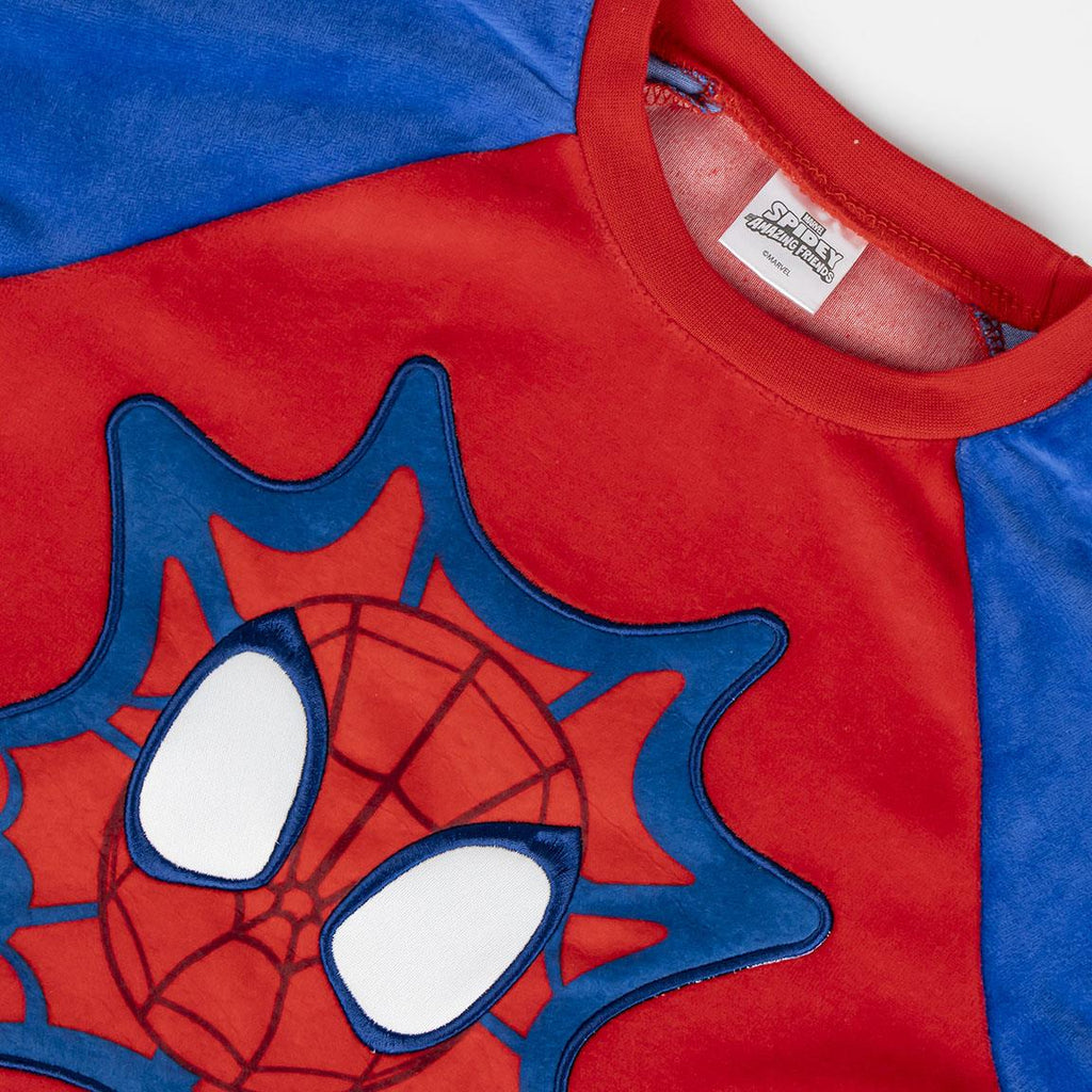 Pijama largo coral fleece aplicaciones spidey