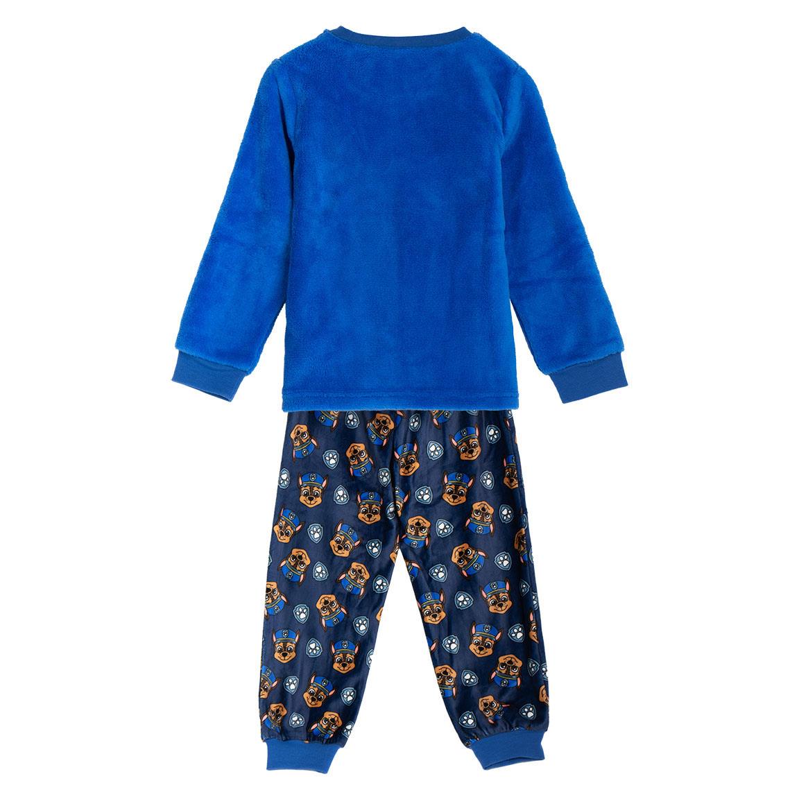 Pijama largo coral fleece aplicaciones paw patrol