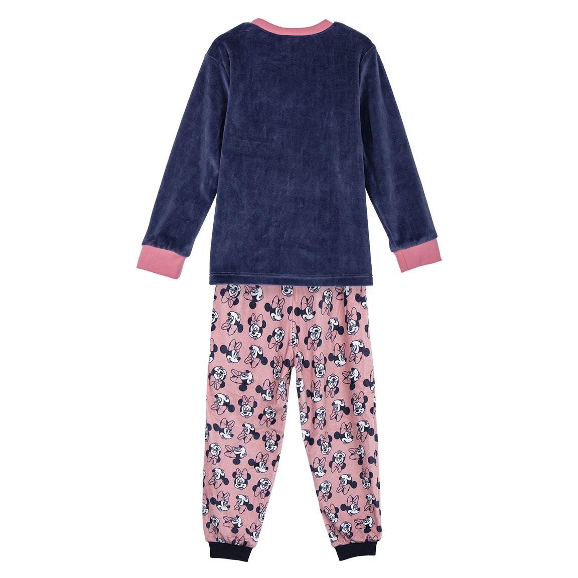 Pijama largo coral fleece aplicaciones minnie