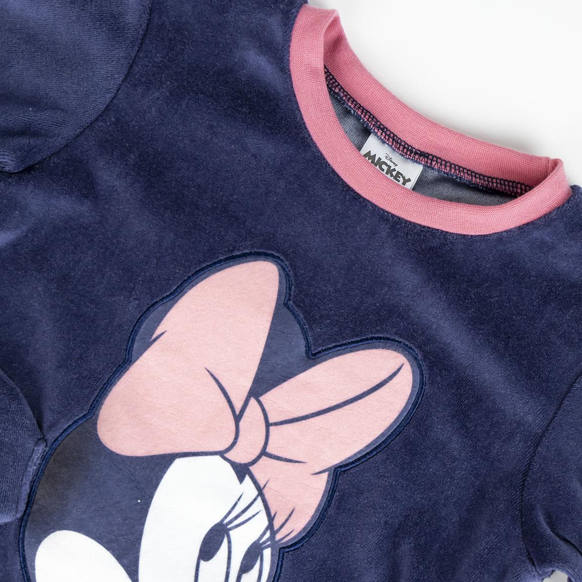 Pijama largo coral fleece aplicaciones minnie