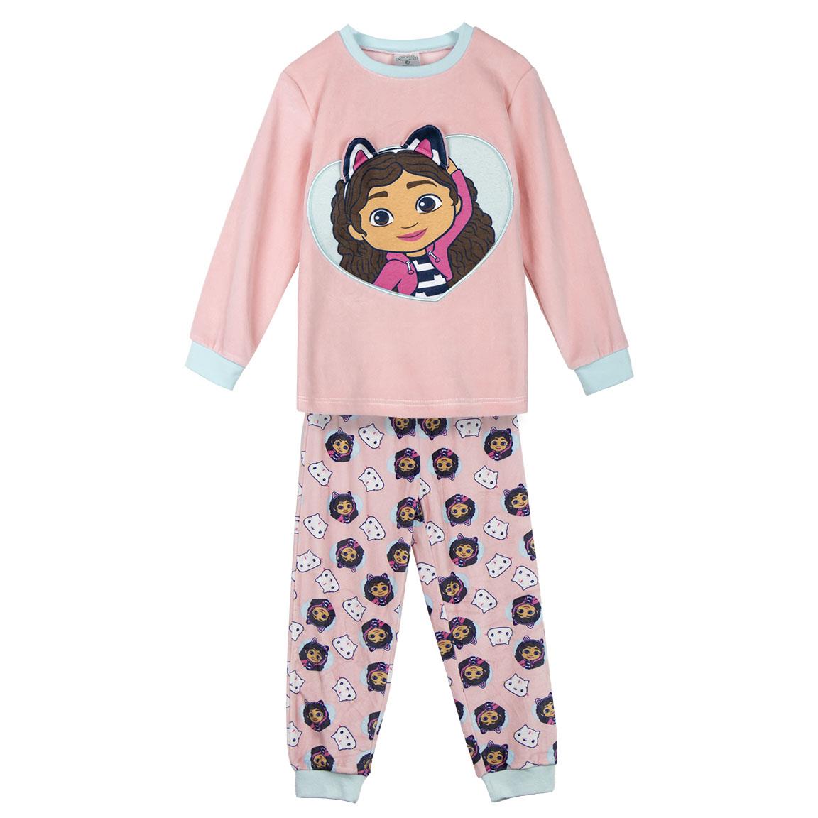 Pijama largo coral fleece aplicaciones gabby´s dollhouse