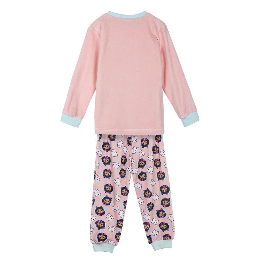 Pijama largo coral fleece aplicaciones gabby´s dollhouse