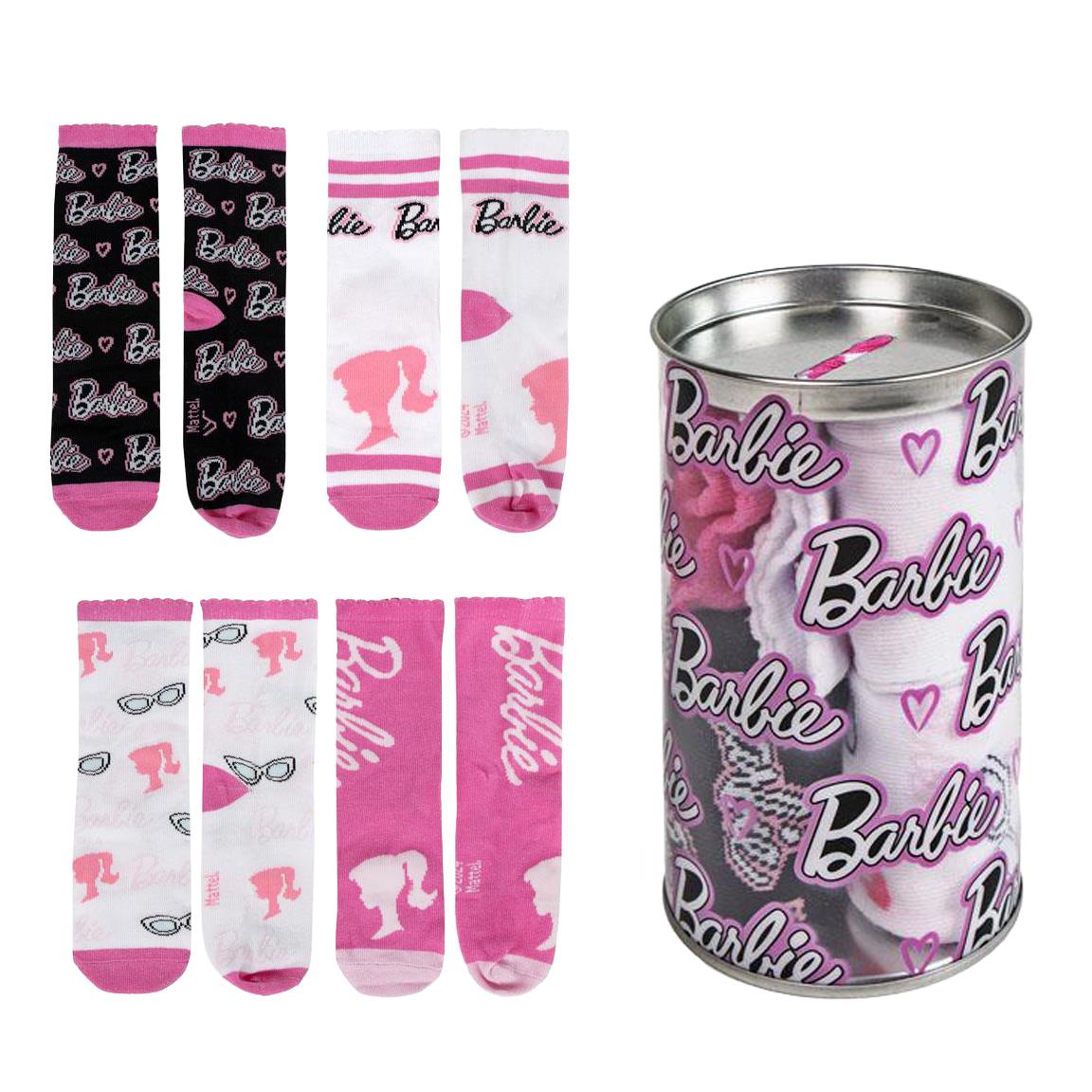 Pack calcetines 4 piezas barbie