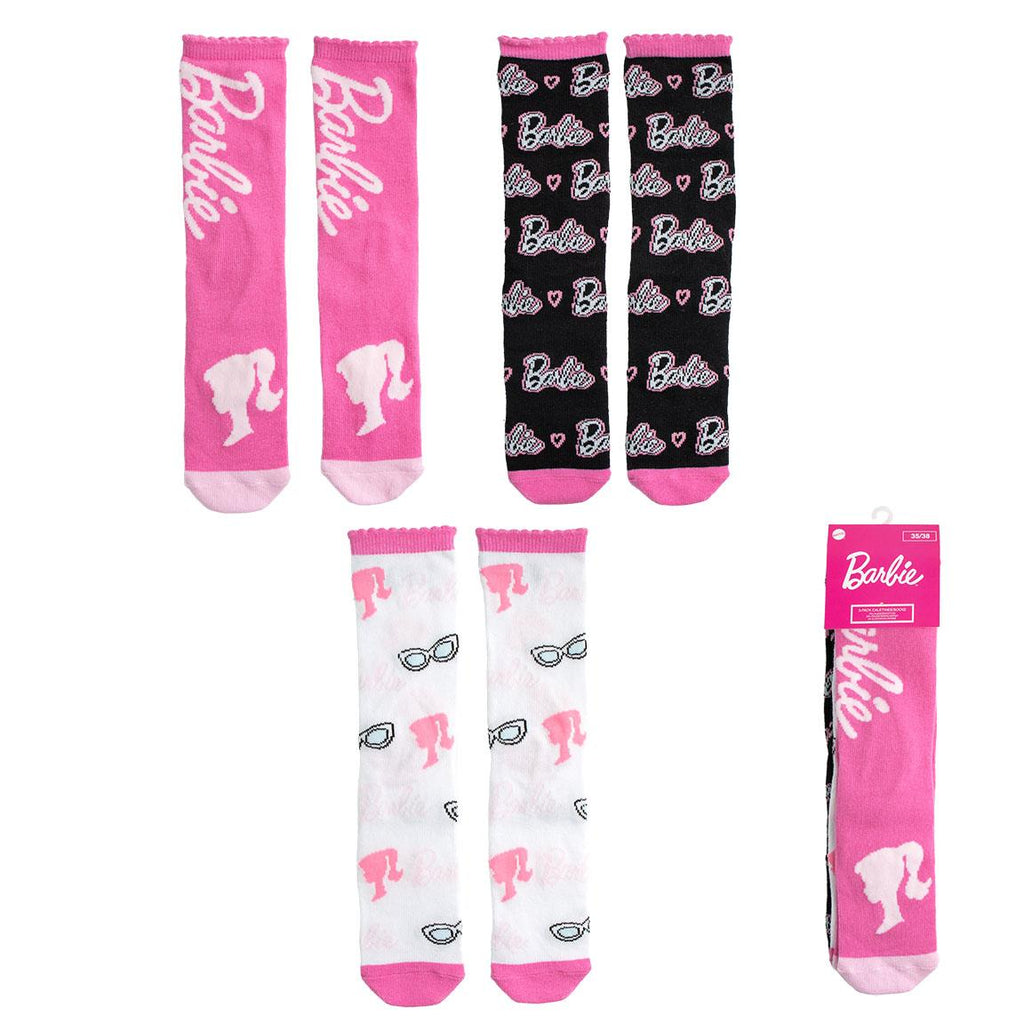 Pack calcetines 3 piezas barbie