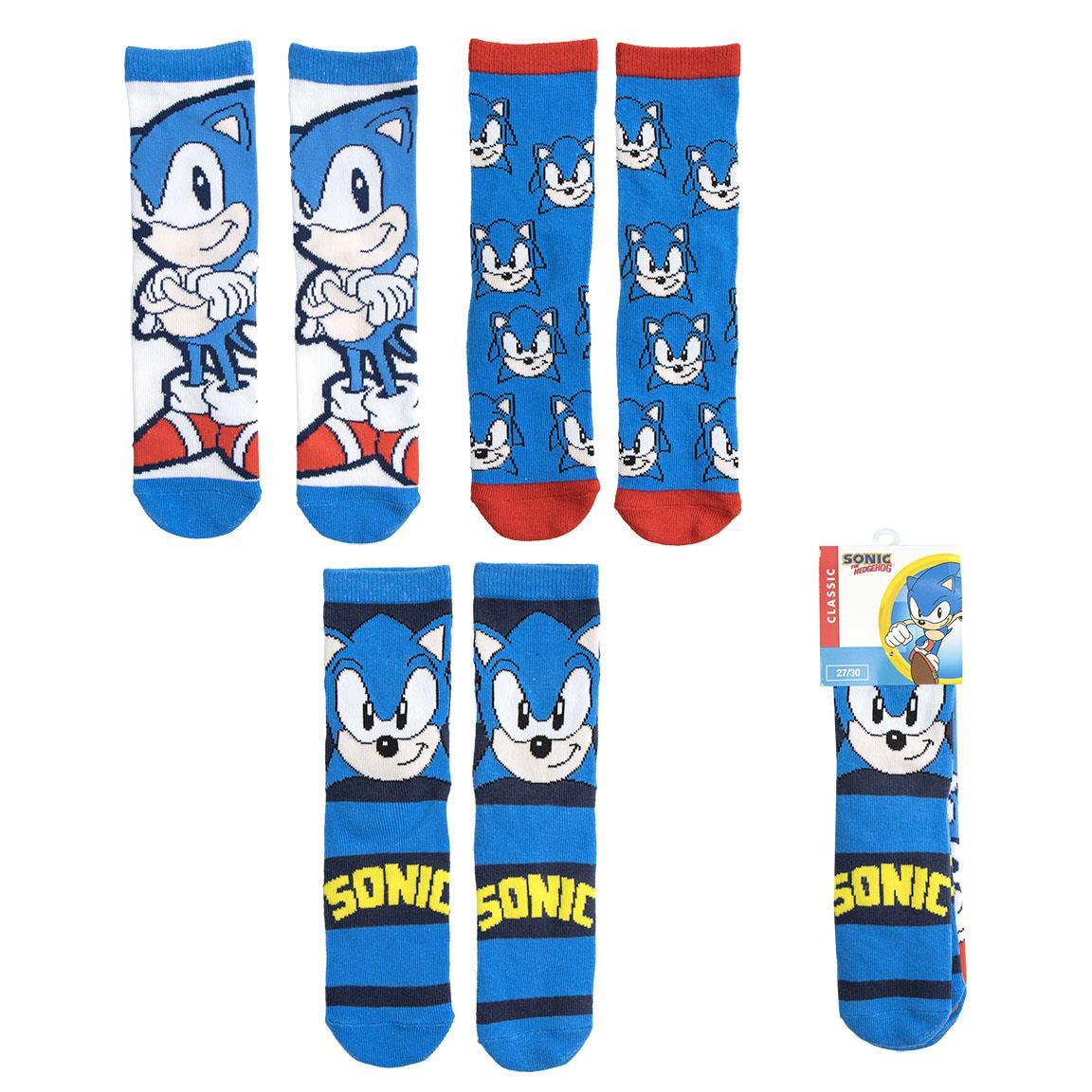 Pack calcetines 3 piezas sonic