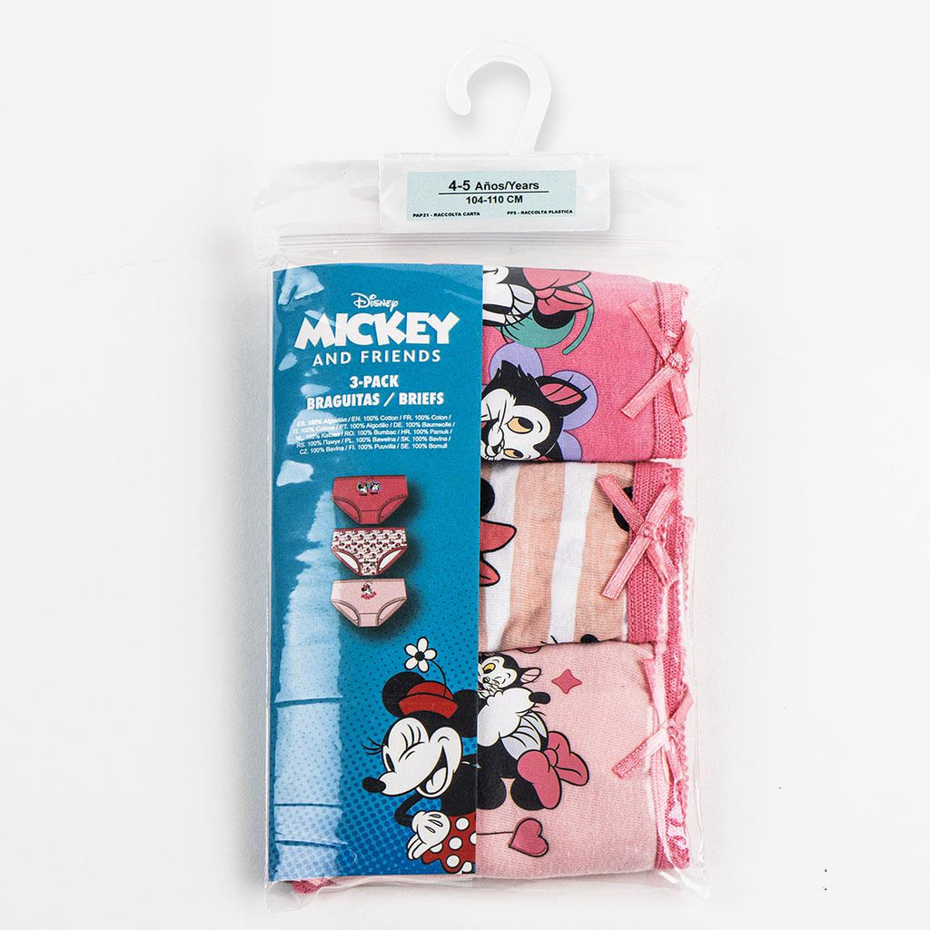 Pack braguitas single jersey 3 piezas minnie
