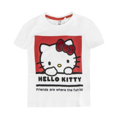 Camiseta corta single jersey hello kitty