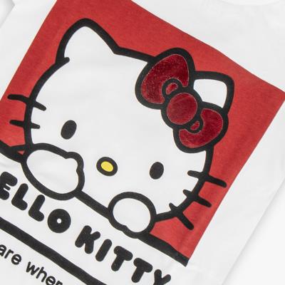 Camiseta corta single jersey hello kitty
