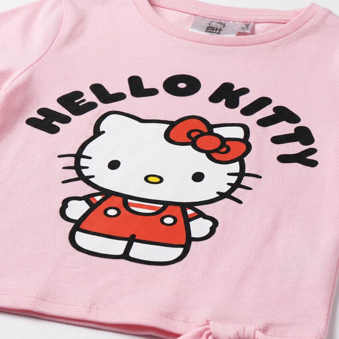 Camiseta corta single jersey hello kitty