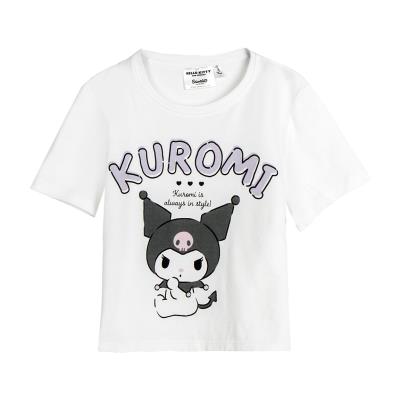 Camiseta corta single jersey hello kitty kuromi