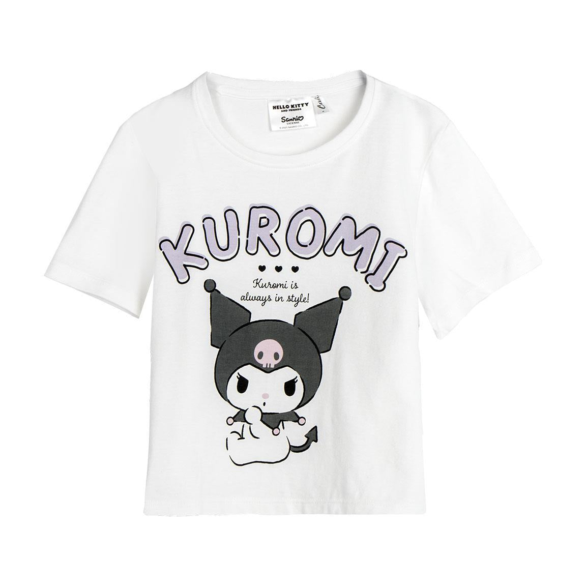 Camiseta corta single jersey hello kitty kuromi