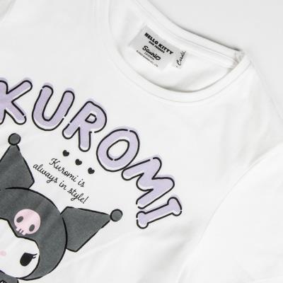 Camiseta corta single jersey hello kitty kuromi