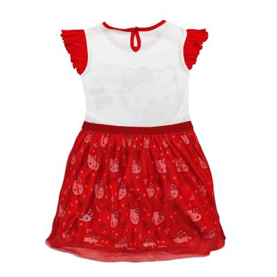 Vestido single jersey fantasia hello kitty