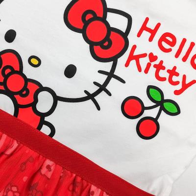 Vestido single jersey fantasia hello kitty