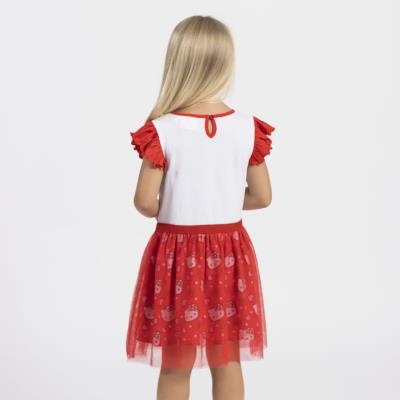 Vestido single jersey fantasia hello kitty