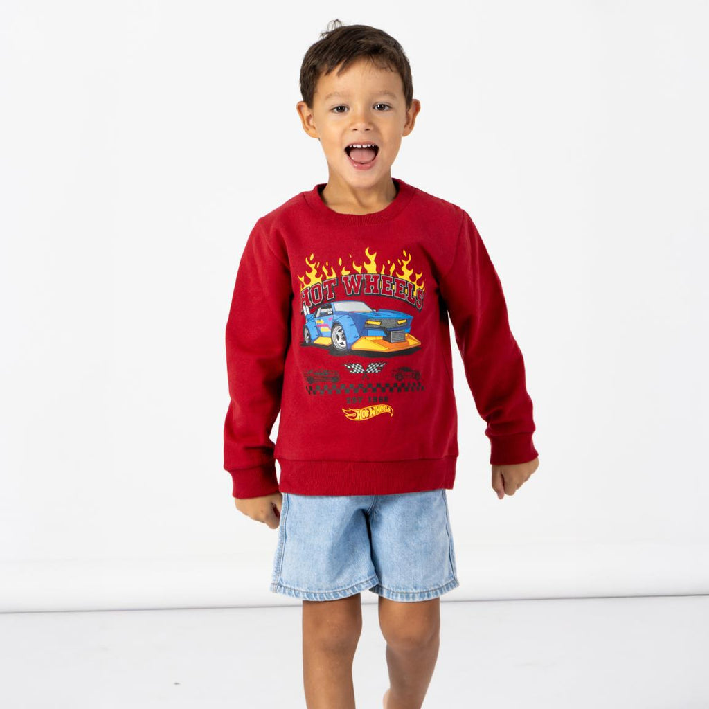 Sudadera cotton brushed hot wheels
