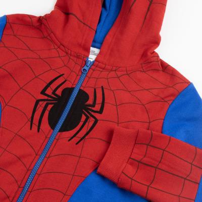 Sudadera con capucha cotton brushed cremallera spiderman