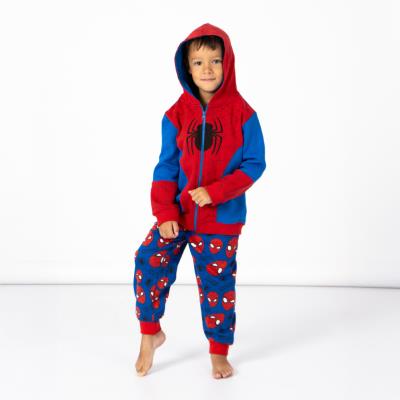 Sudadera con capucha cotton brushed cremallera spiderman