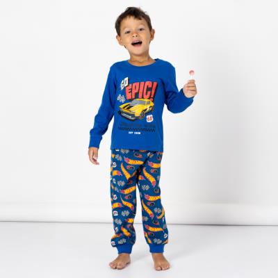 Pijama largo single jersey hot wheels