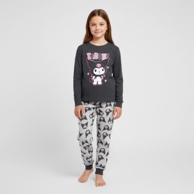 Pijama largo single jersey hello kitty kuromi