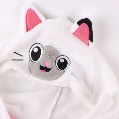 Batín coral fleece aplicaciones gabby´s dollhouse