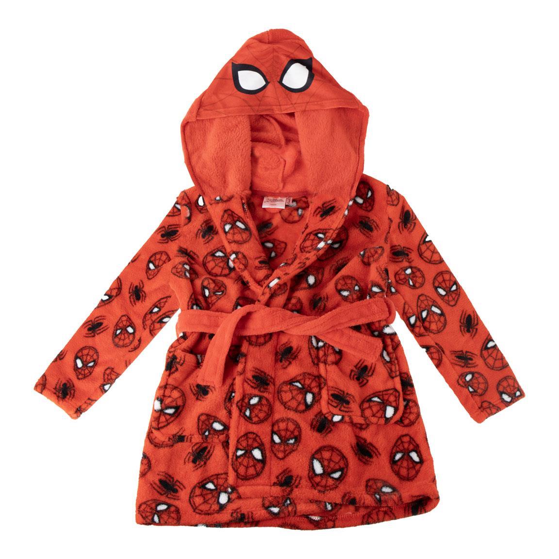 Batín coral fleece aplicaciones spiderman