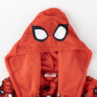 Batín coral fleece aplicaciones spiderman