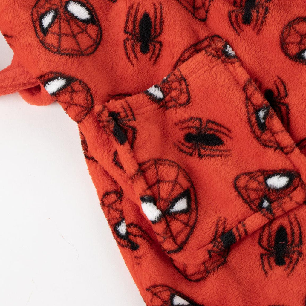 Batín coral fleece aplicaciones spiderman
