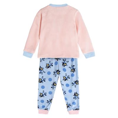 Pijama largo coral fleece aplicaciones bluey