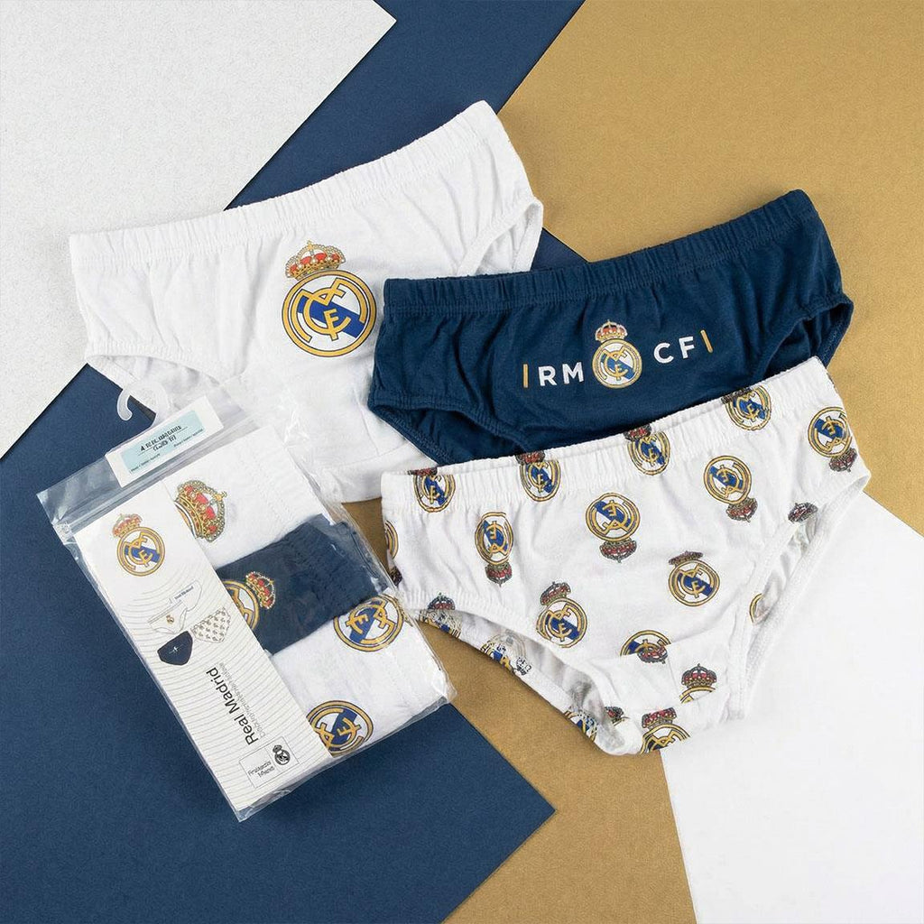 Pack calzoncillos single jersey 3 piezas real madrid