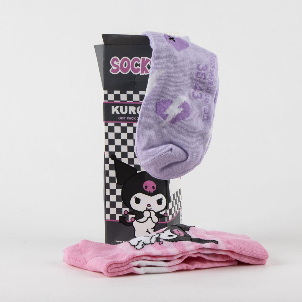 Pack calcetines 3 piezas hello kitty kuromi