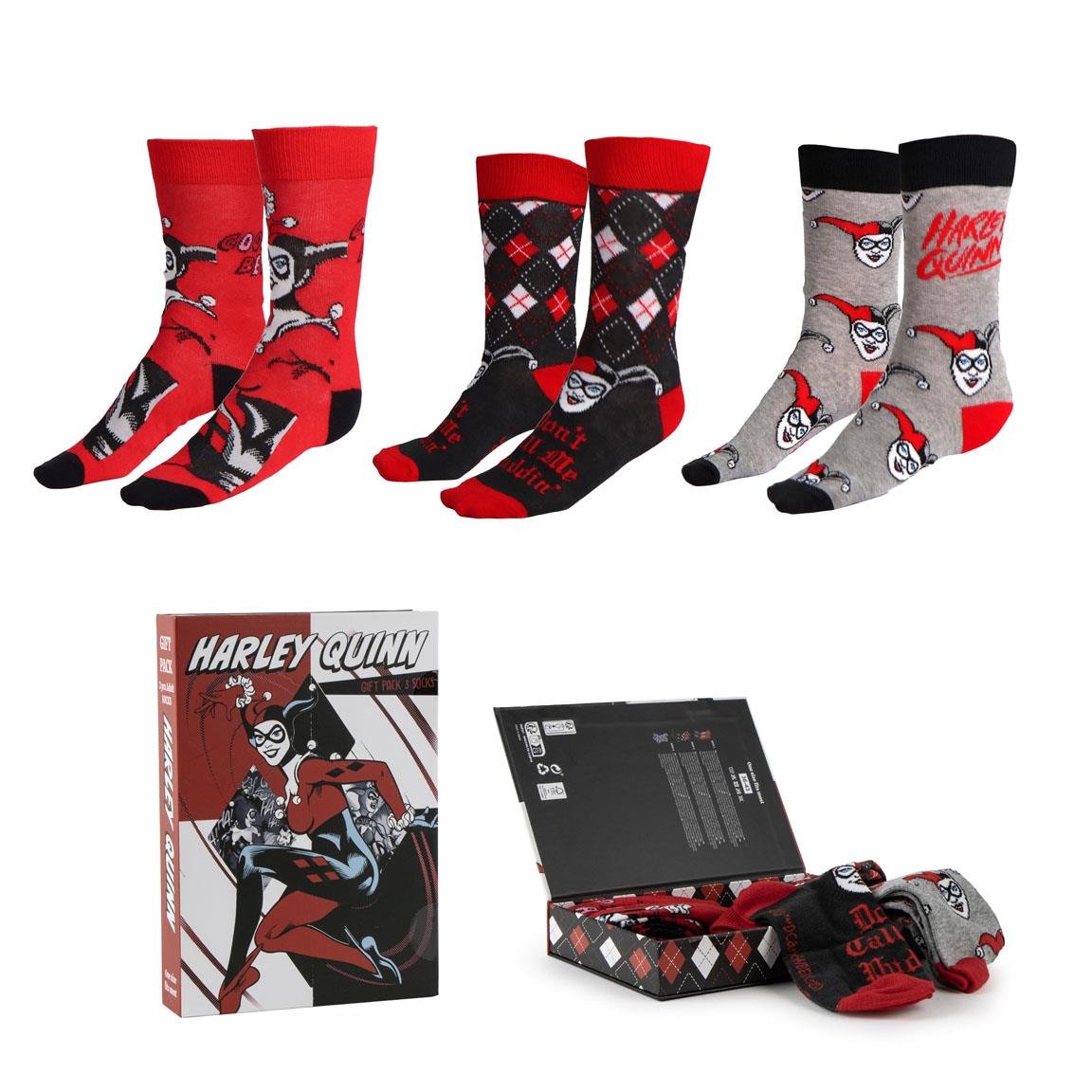 Pack calcetines 3 piezas harley quinn