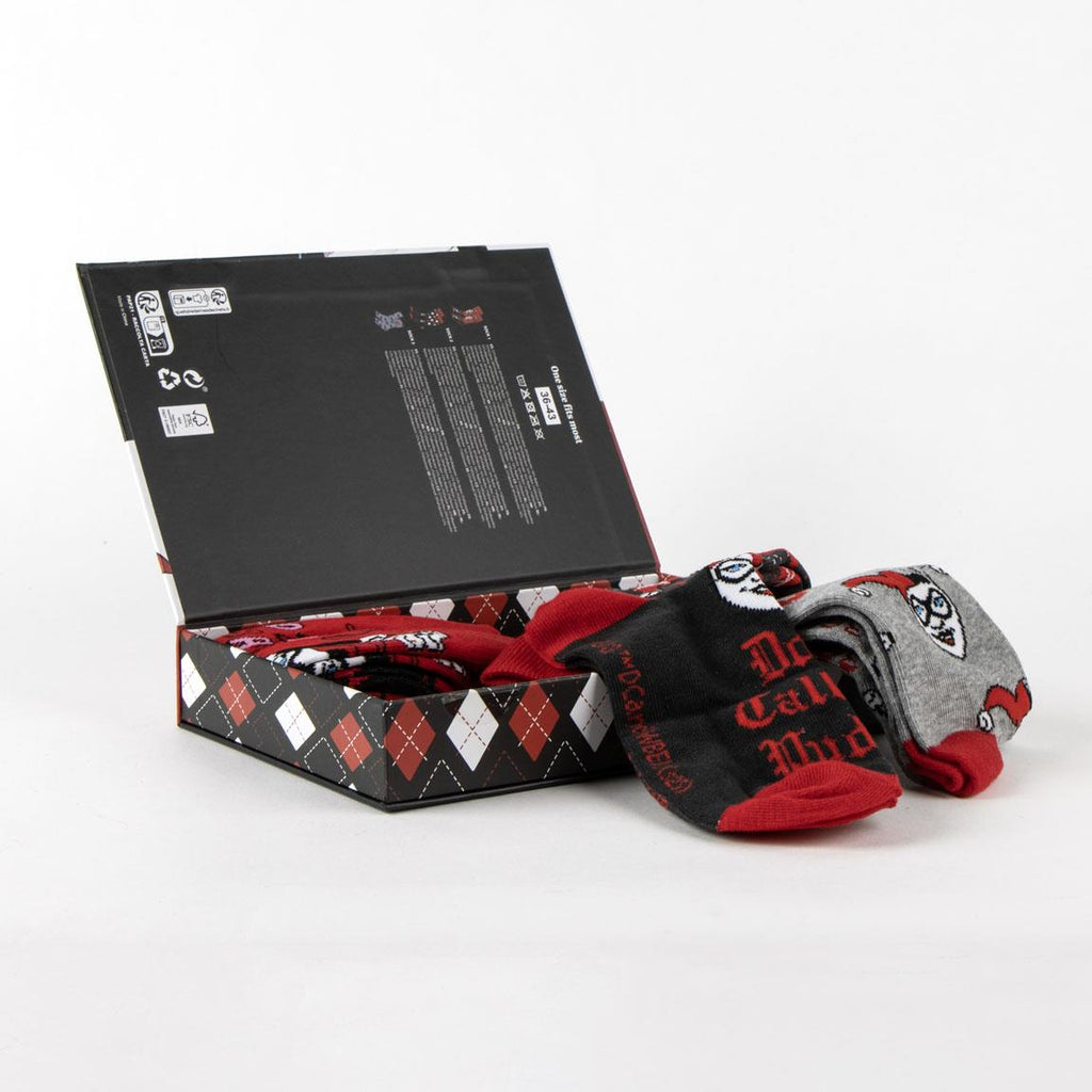 Pack calcetines 3 piezas harley quinn