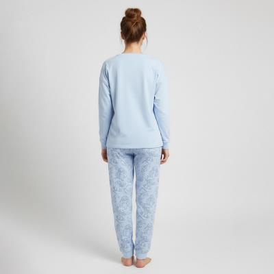 Pijama largo single jersey stitch
