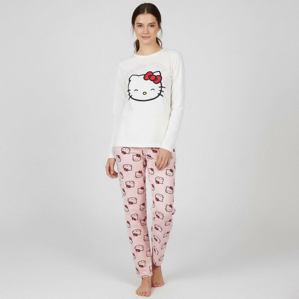 Pijama largo single jersey hello kitty