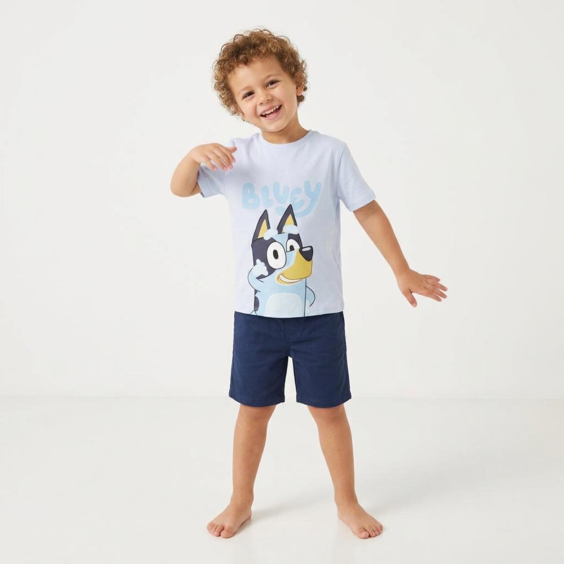 Camiseta corta single jersey bluey