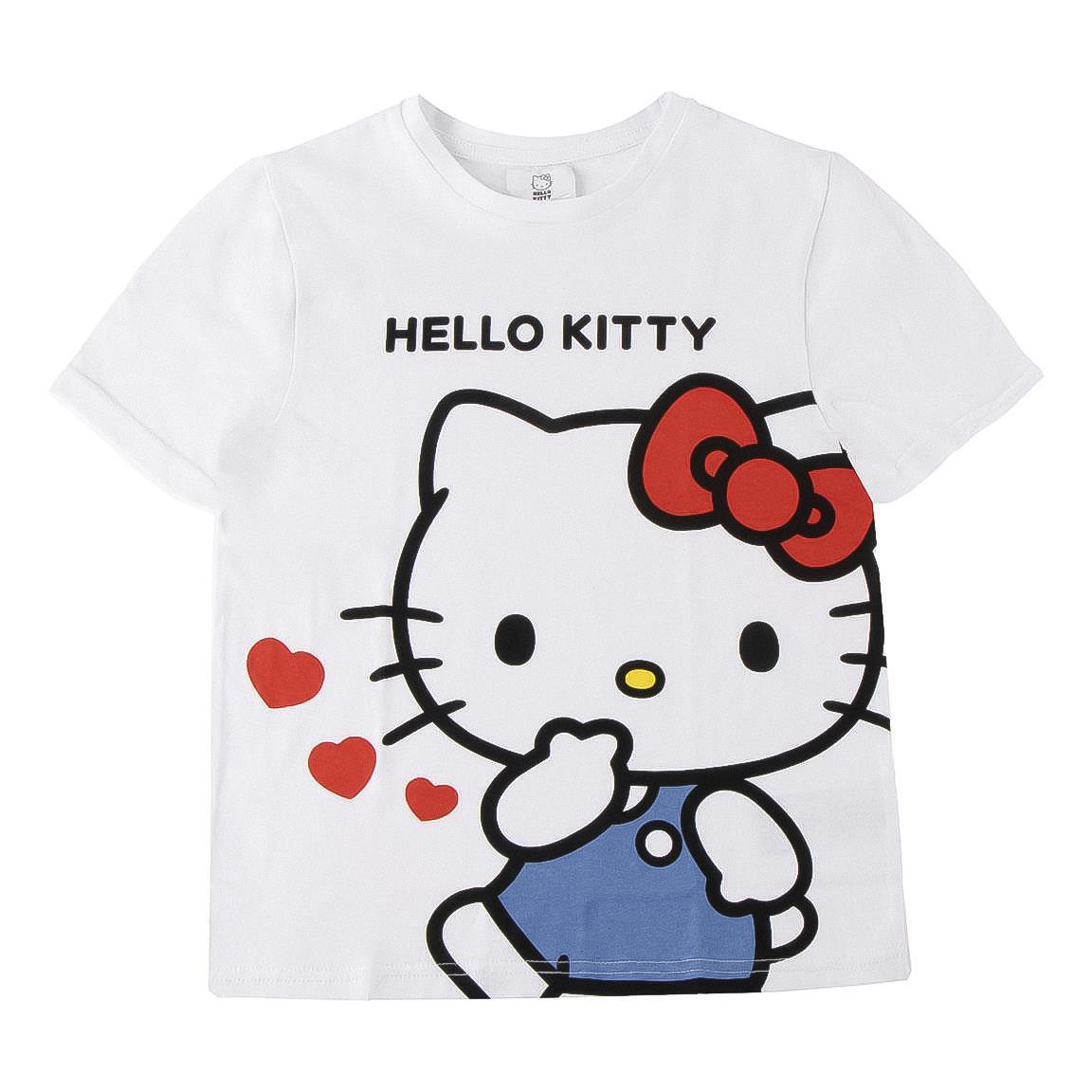 Camiseta corta single jersey hello kitty