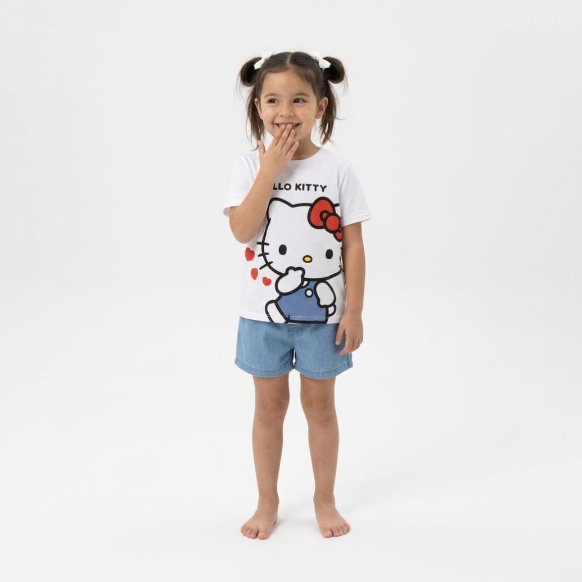 Camiseta corta single jersey hello kitty