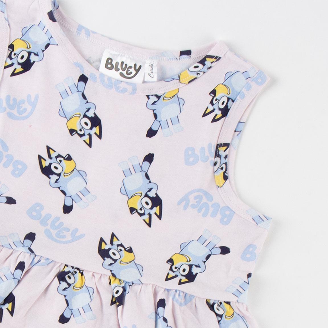 Vestido single jersey bluey