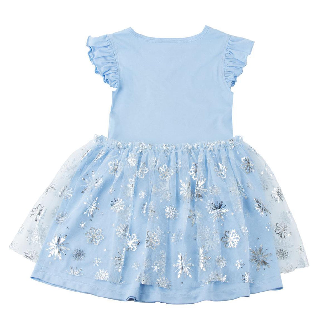 Vestido single jersey fantasia frozen