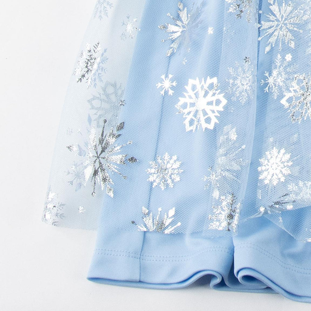 Vestido single jersey fantasia frozen