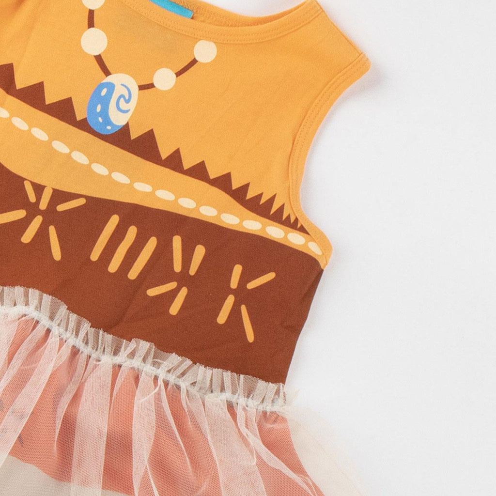 Vestido single jersey fantasia moana