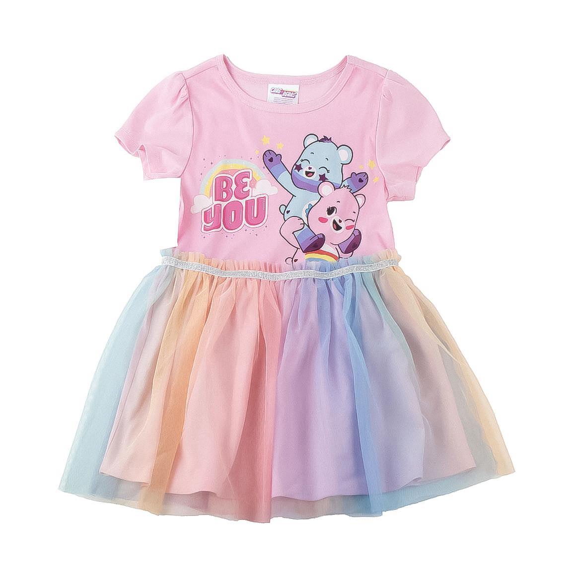Vestido single jersey fantasia care bears